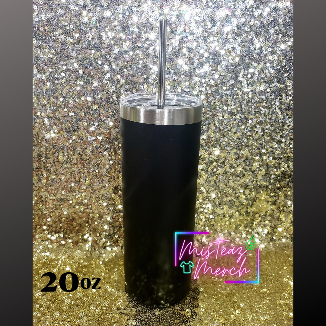 Blanks for Custom Engraved Stainless Steel skinny Tumbler 20oz