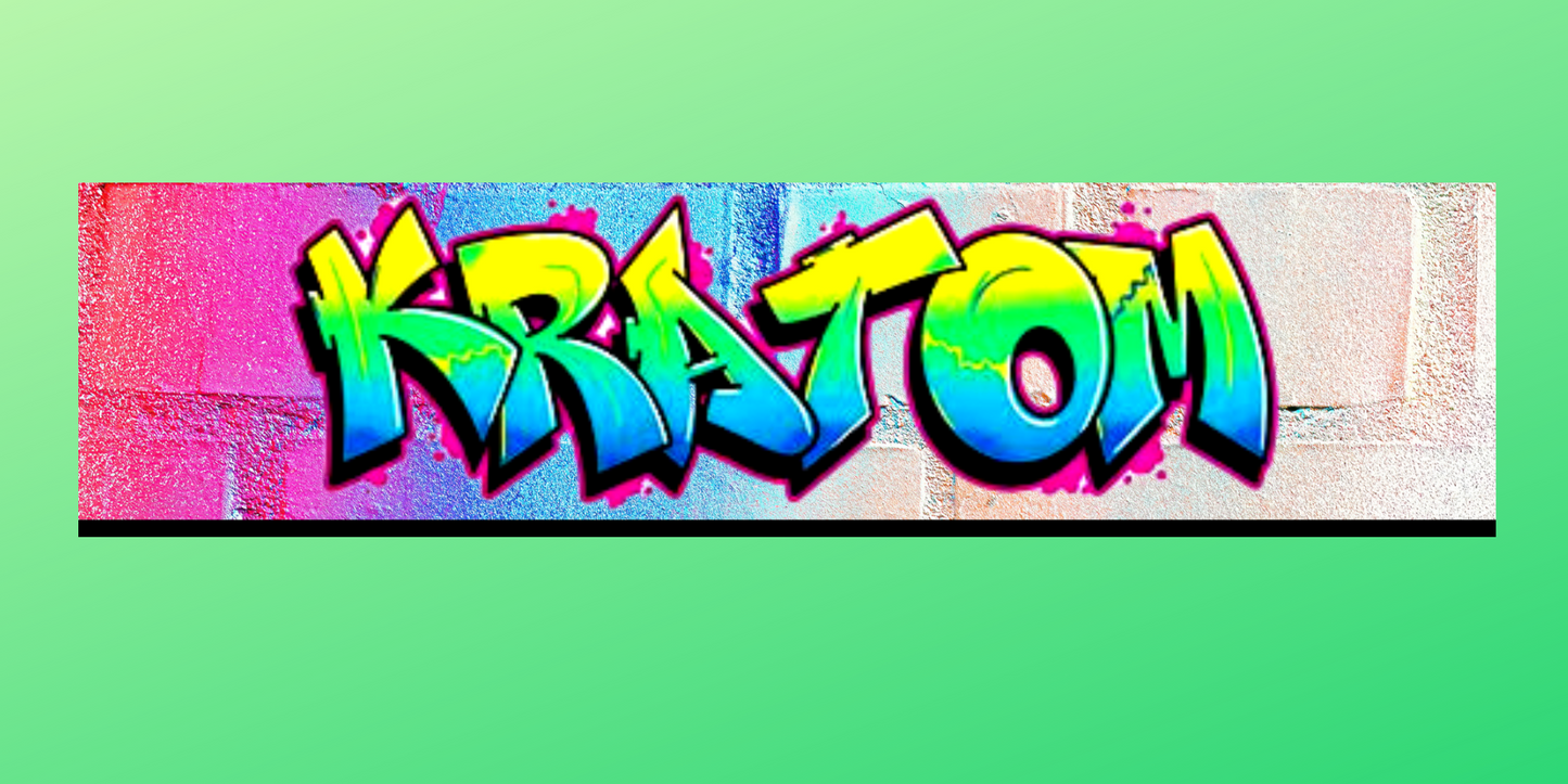 Kratom Graffiti yellow green blue