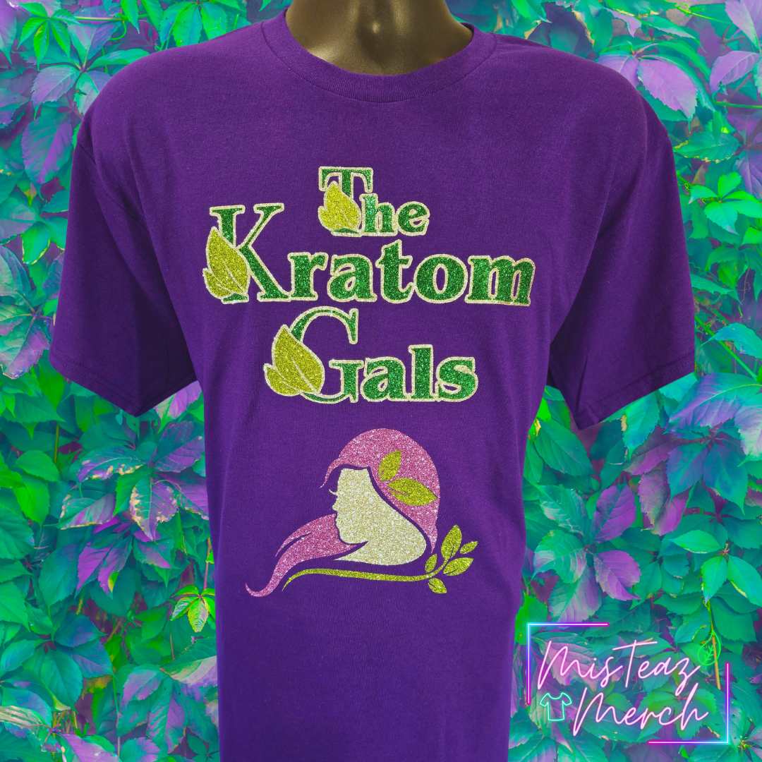 The Kratom Gals GLITTER Vinyl Tshirt