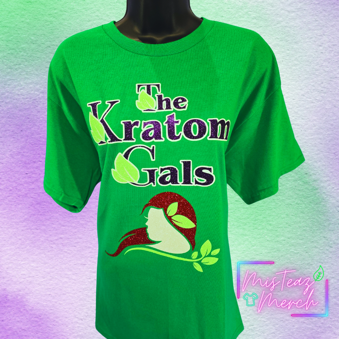 The Kratom Gals GLITTER Vinyl Tshirt