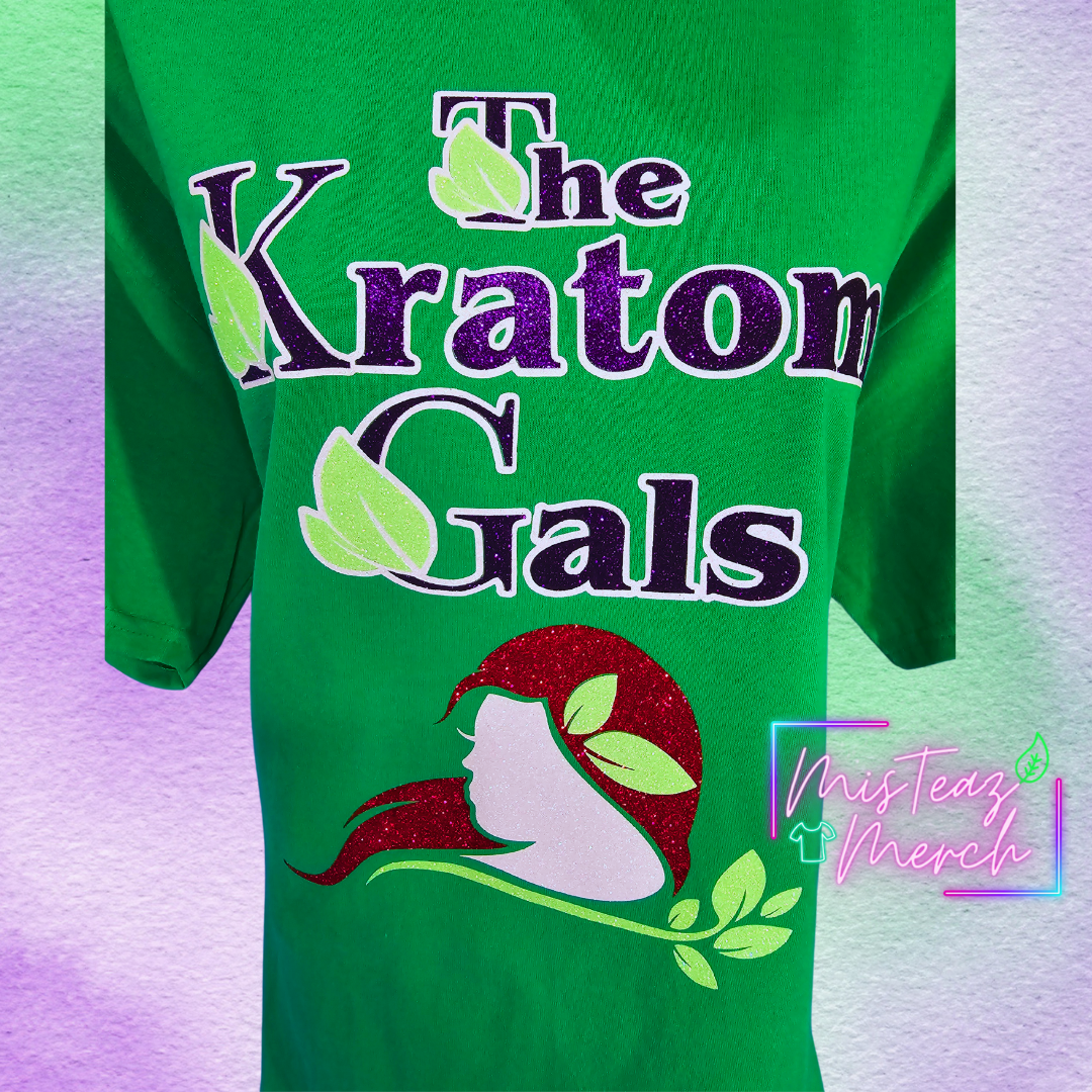 The Kratom Gals GLITTER Vinyl Tshirt