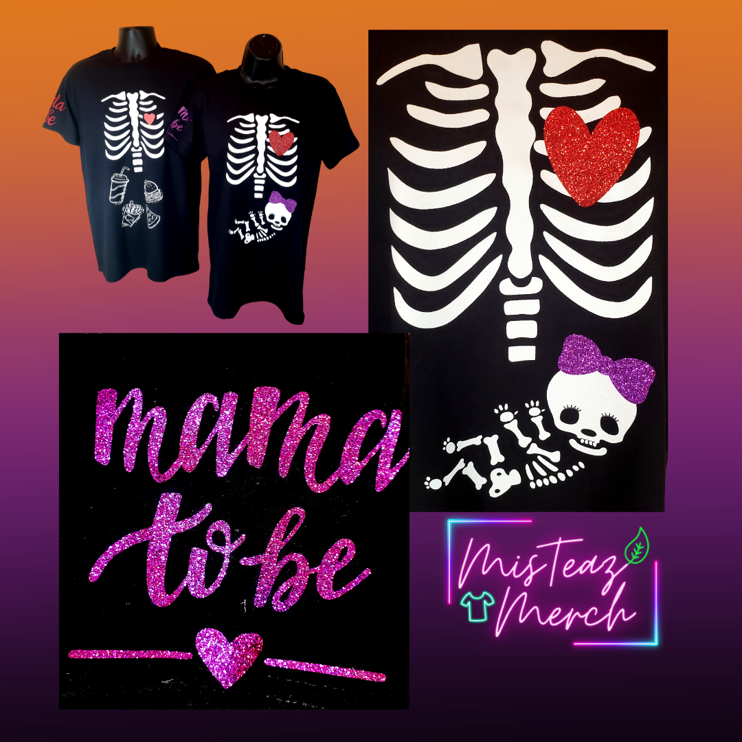 Skeleton Mama To be Pregnancy Shirt