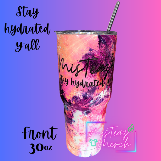 Marble Purple & Pink Custom Engraved Stainless Steel Tumbler 30oz Limited Edtion