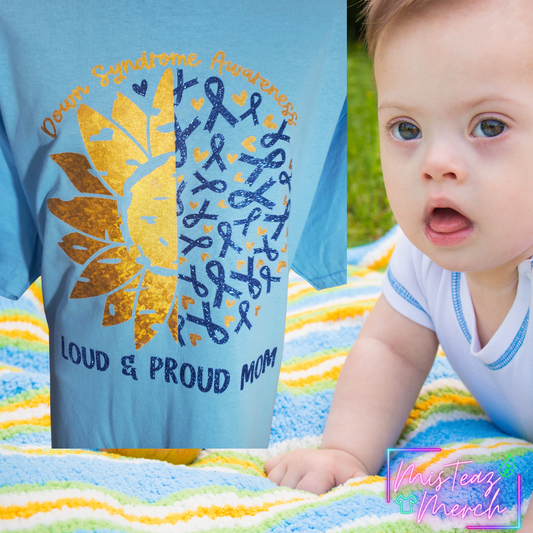 Down Syndrome Awareness Blue & Gold T-shirt
