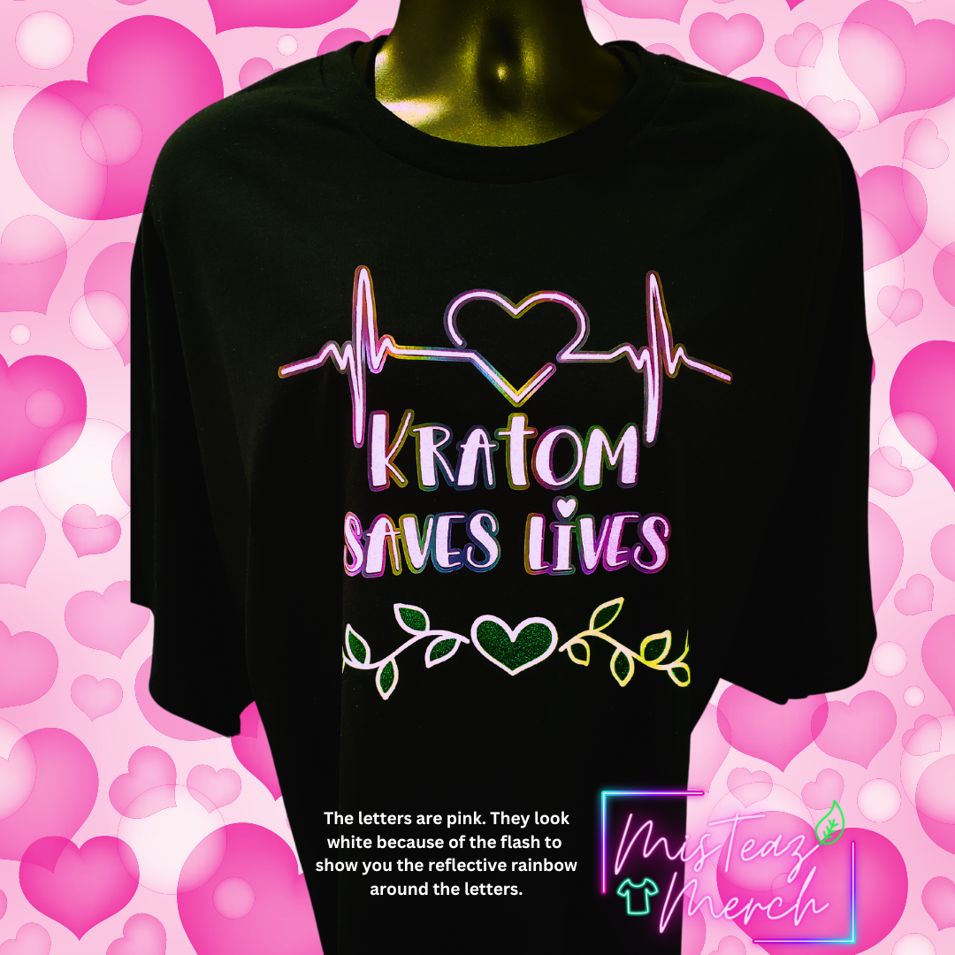 Kratom Saves Lives Heartbeat Tshirt