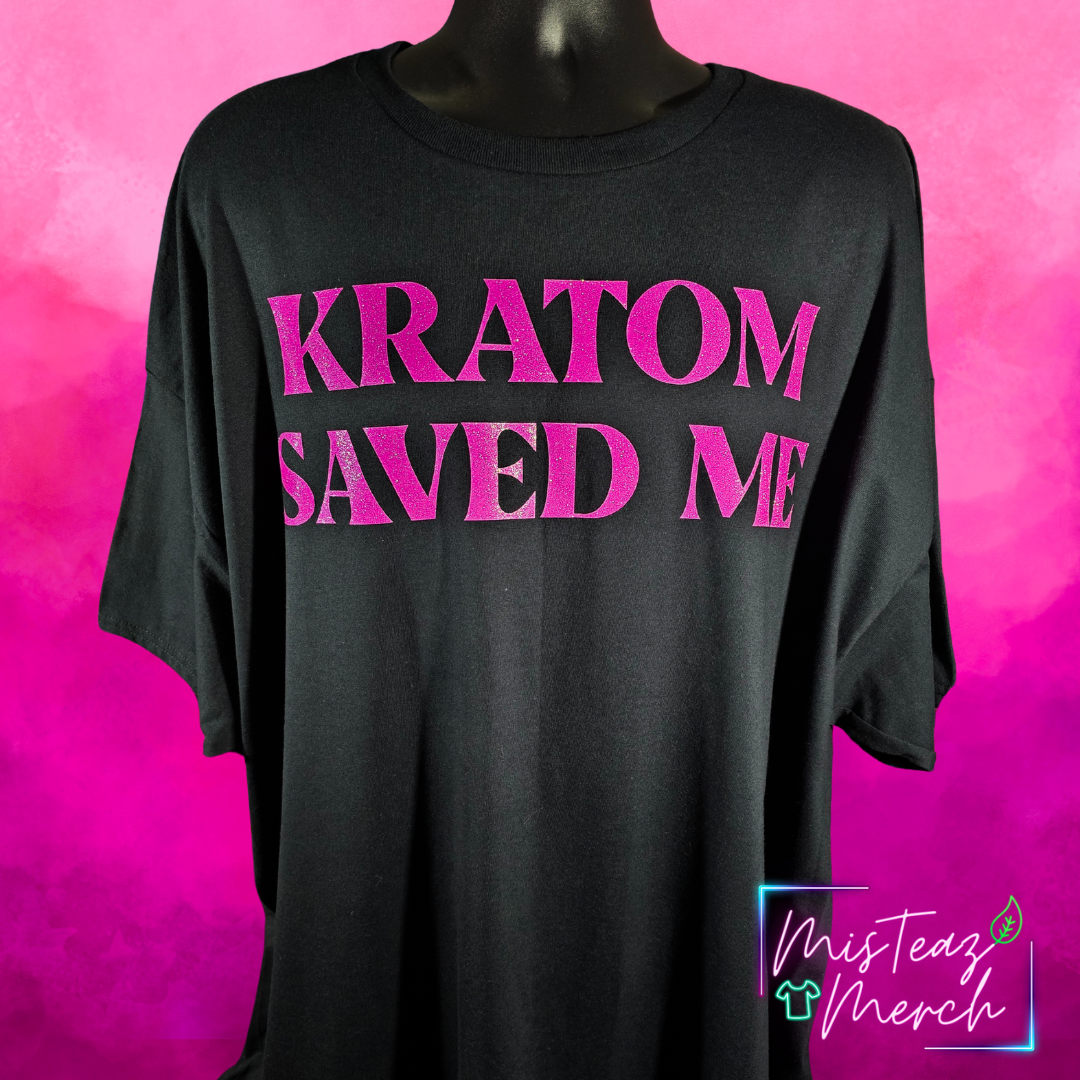 Kratom Saved Me glitter or matte vinyl (different font)
