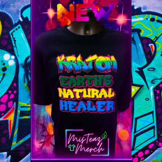 Kratom Earth's Natural Healer Graffiti letters