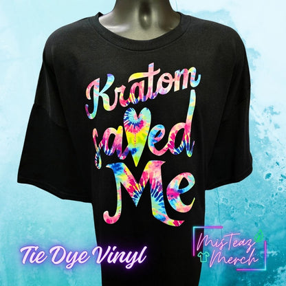 Kratom Save Me Tie Dye letters