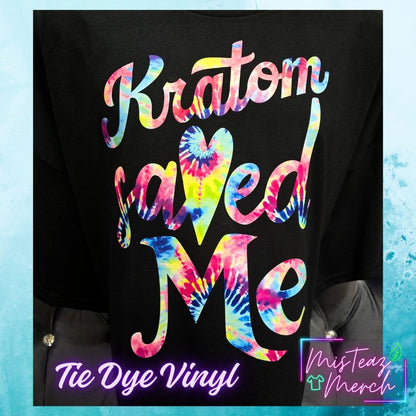 Kratom Save Me Tie Dye letters