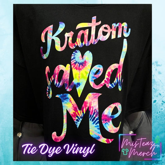 Kratom Save Me Tie Dye letters