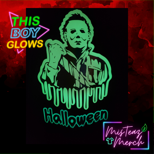 Glow in the dark Scary Halloween tshirt #4