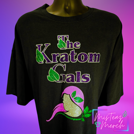 The Kratom Gals GLITTER Vinyl Tshirt