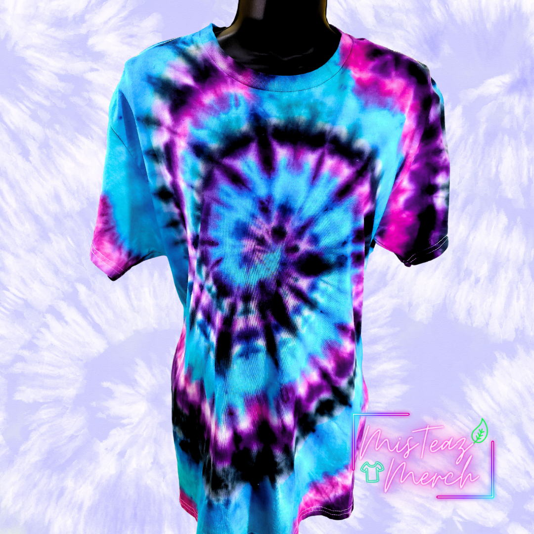 Galaxy  Black, Blue, Teal, Purple, & Pink Tie Dye T-shirt