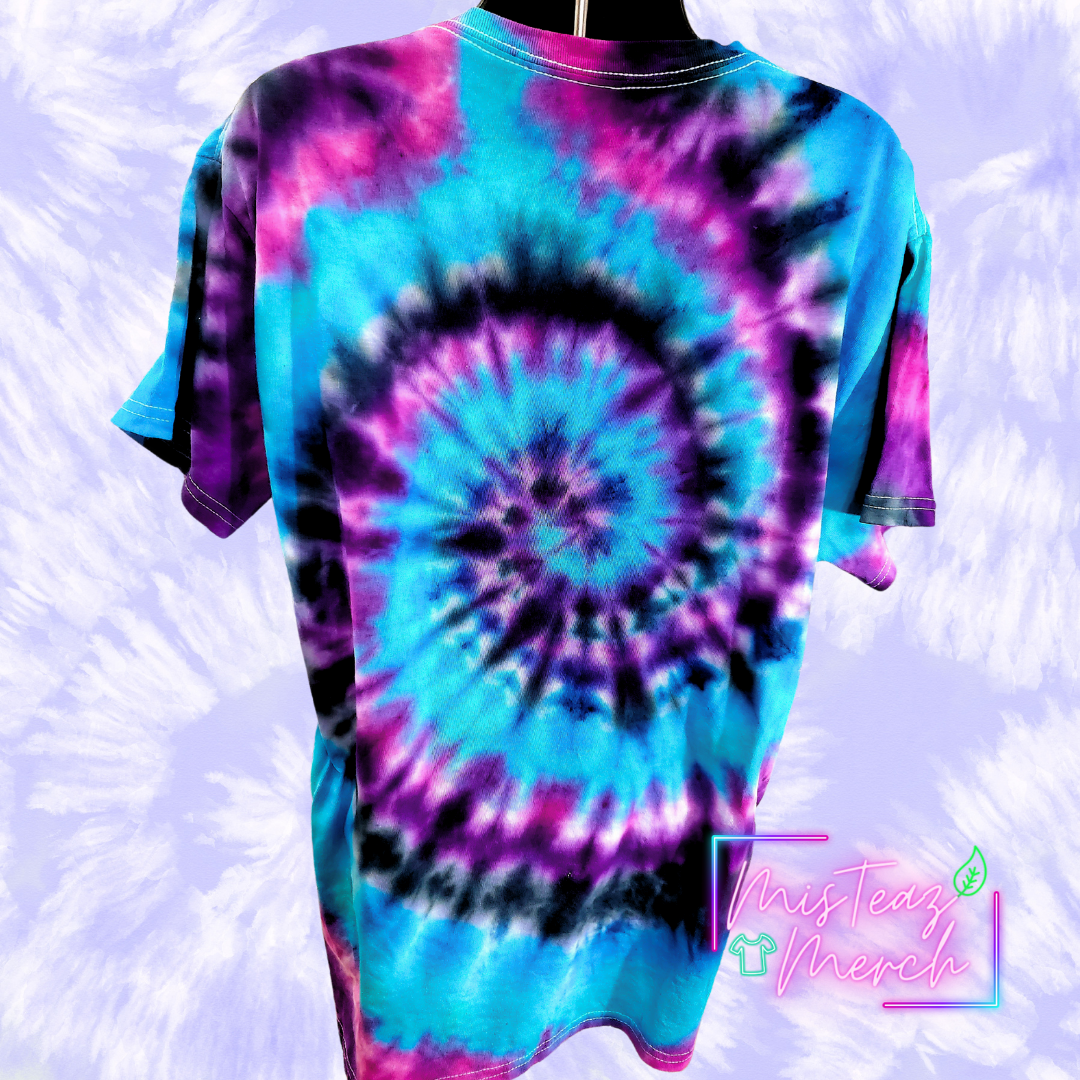 Galaxy  Black, Blue, Teal, Purple, & Pink Tie Dye T-shirt