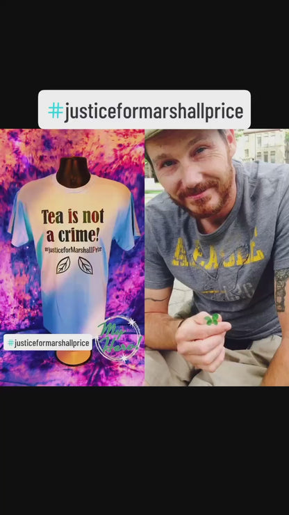 Tea is Not a Crime #justiceforMarshallprice - In reflective Holographic HTV T-shirt