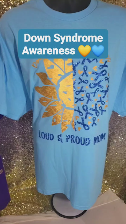 Down Syndrome Awareness Blue & Gold T-shirt