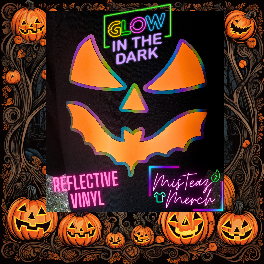 Glow in the dark Pumpkin Bat Smile