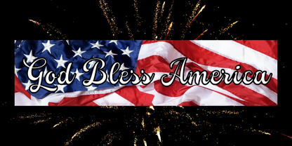 God Bless America bumper sticker 11x3