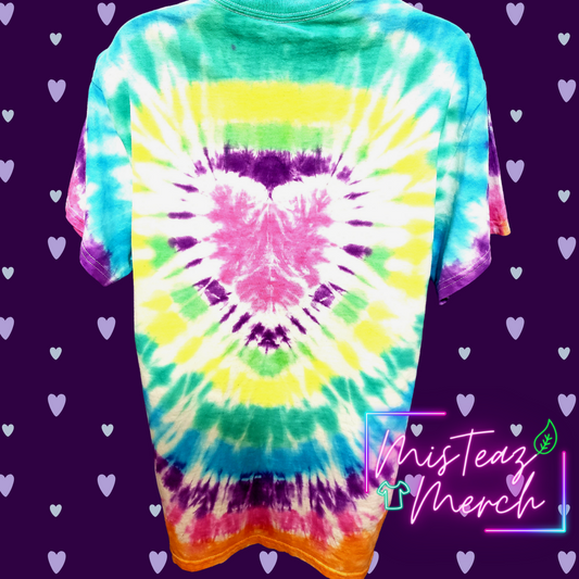 Rainbow Heart Tie Dye T-shirt