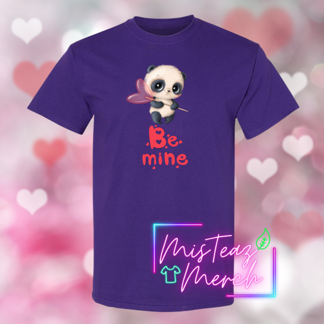 Valentine's Adult T-shirt - Be Mine Panda