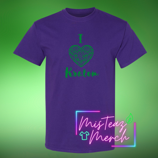 Valentine's Adult T-shirt -I Love Kratom