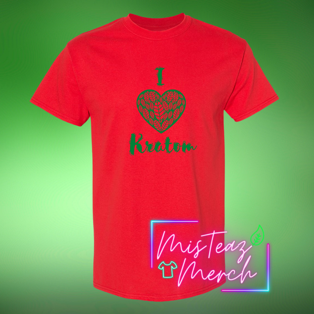 Valentine's Adult T-shirt -I Love Kratom