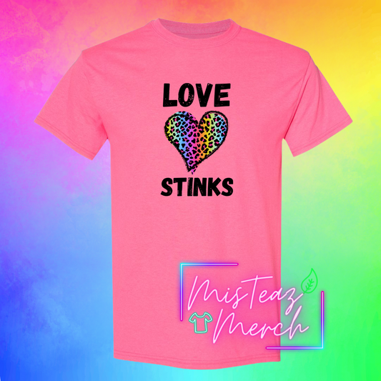Valentine's Adult T-shirt -LOVE STINKS