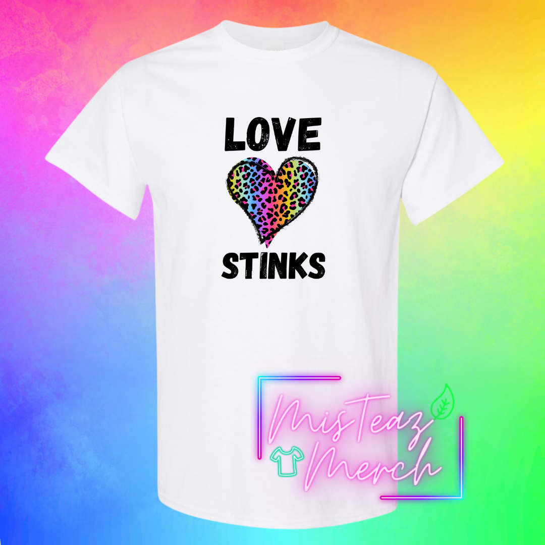 Valentine's Adult T-shirt -LOVE STINKS