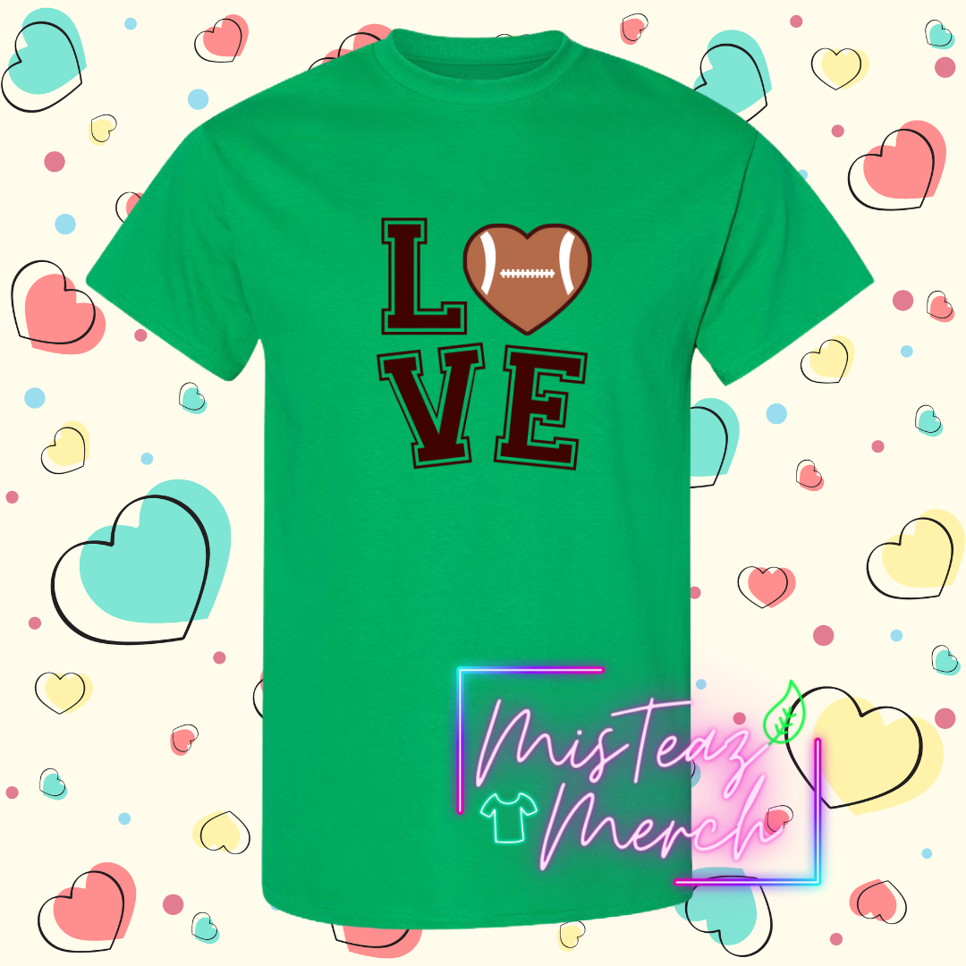 Valentine's Adult T-shirt - LOVE Football