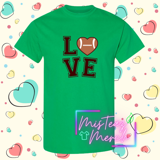 Valentine's Adult T-shirt - LOVE Football