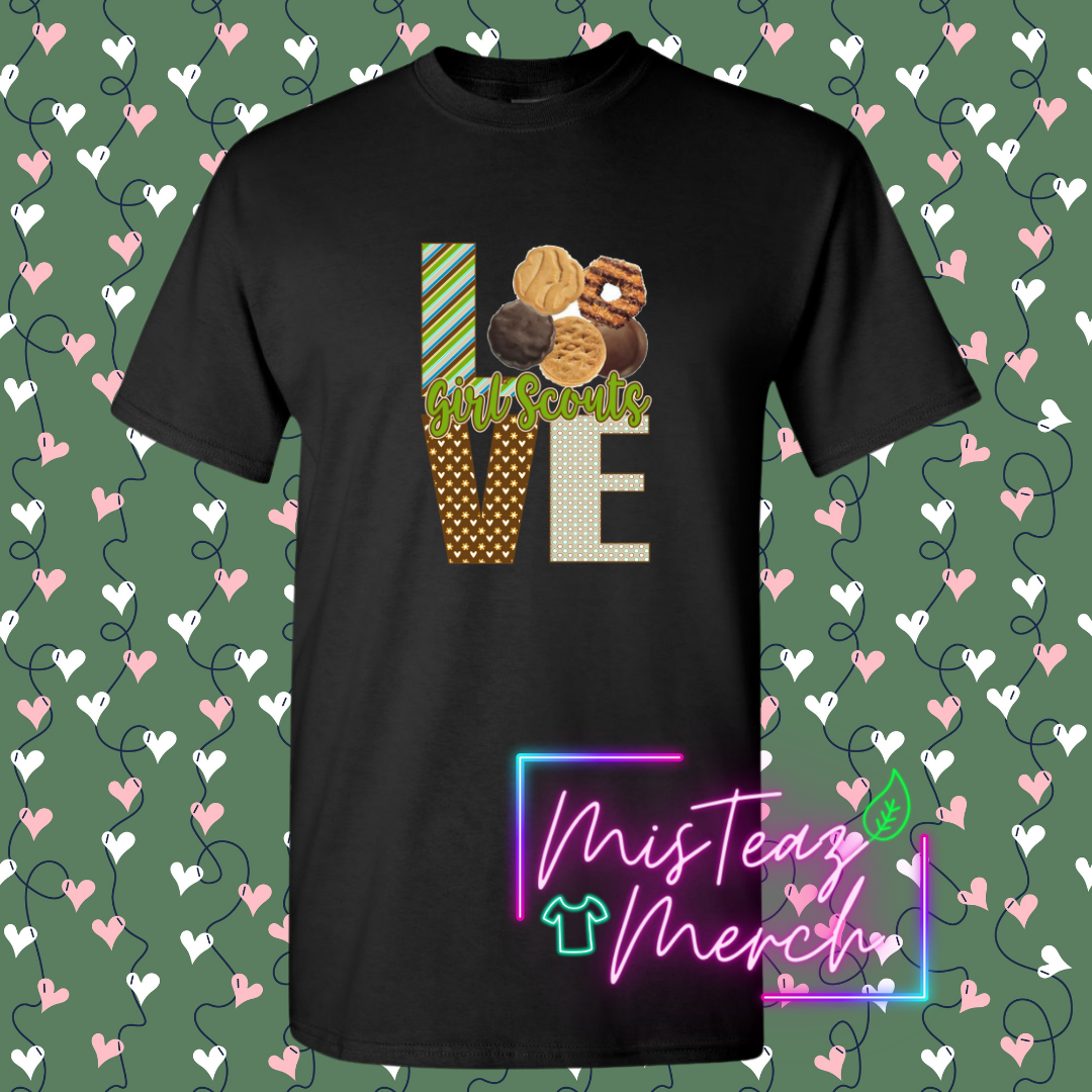 Valentine's Adult T-shirt - LOVE Girl Scout Cookies