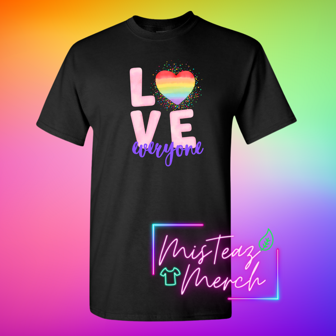 Valentine's Adult T-shirt -Love Everyone