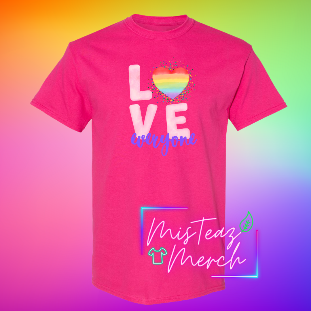 Valentine's Adult T-shirt -Love Everyone