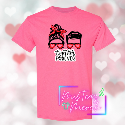 Valentine's Adult T-shirt -Together Forever