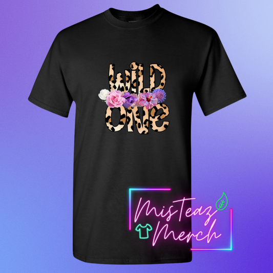 Valentine's Adult T-shirt -Wild One- Cheetah print