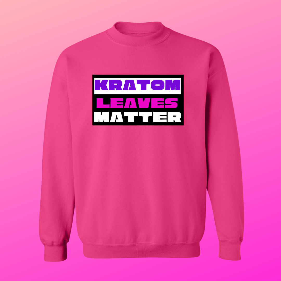 Kratom Leaves Matter pink purple Sweat Shirt