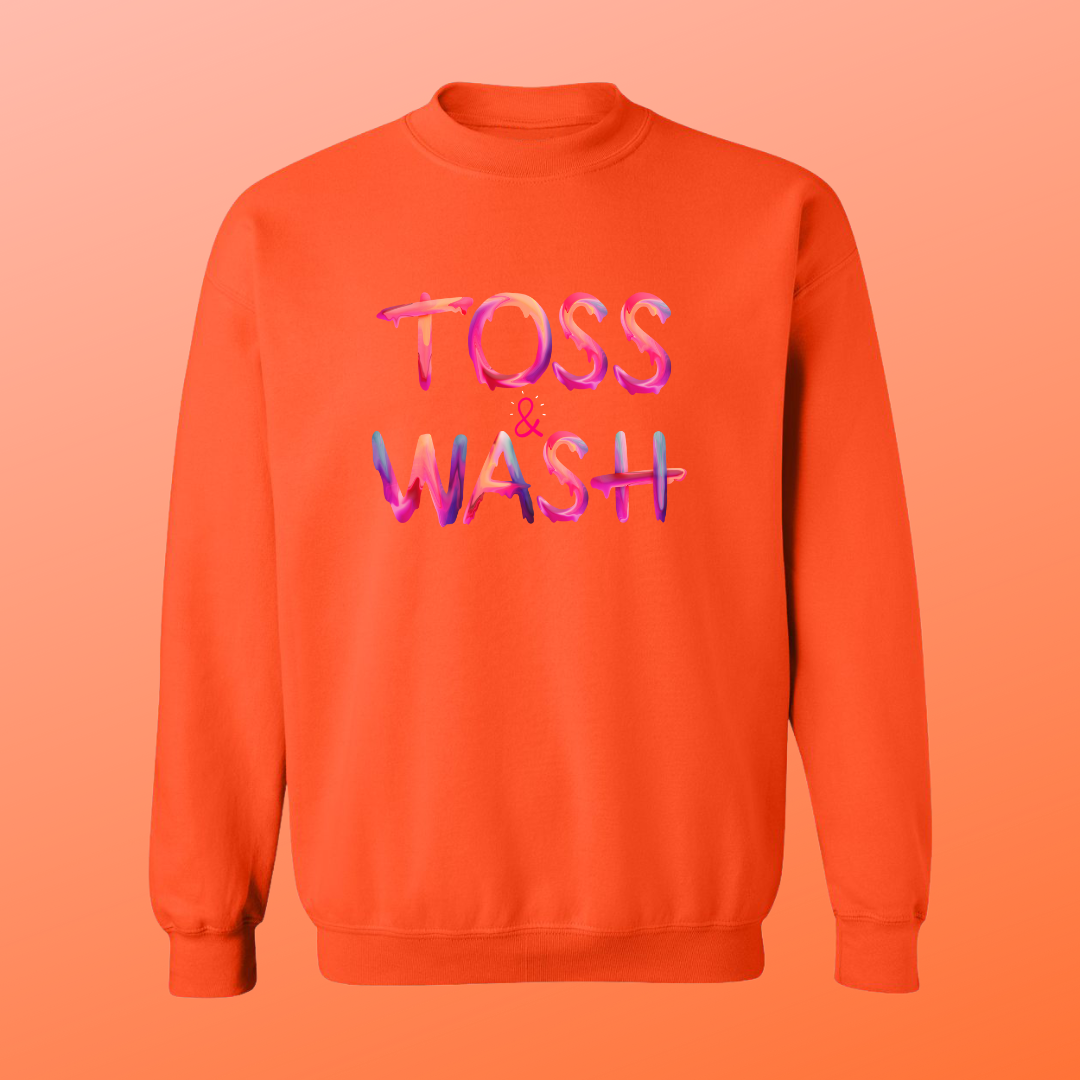 Toss & Wash Pink-Orange Kratom Sweat Shirt