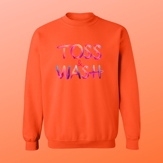 Toss & Wash Pink-Orange Kratom Sweat Shirt