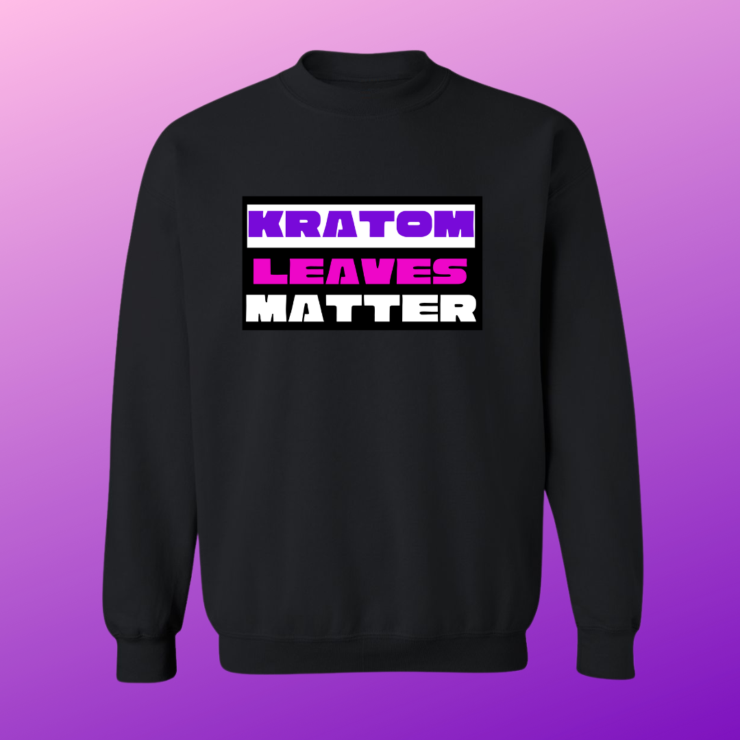 Kratom Leaves Matter pink purple Sweat Shirt