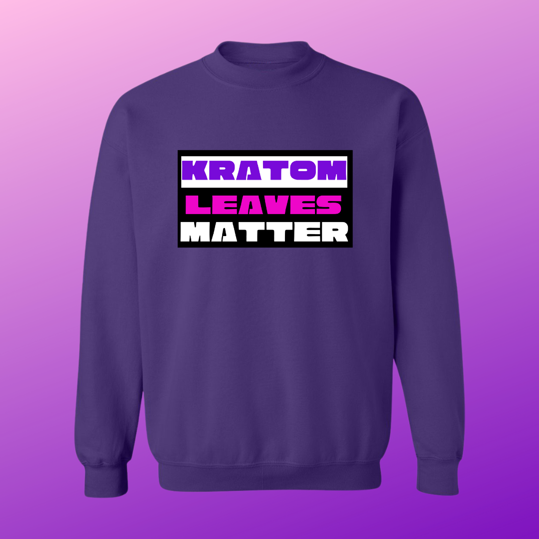 Kratom Leaves Matter pink purple Sweat Shirt